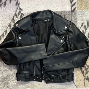 Lioness Black Faux Leather Moto Jacket